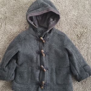 Boys hooded winter pea coat